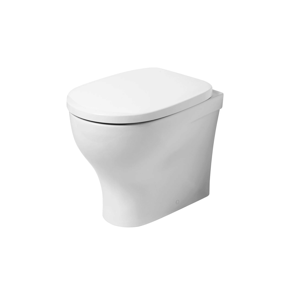 foto del prodotto wc a terra senza brida azzurra ceramica pratica bianco lucido