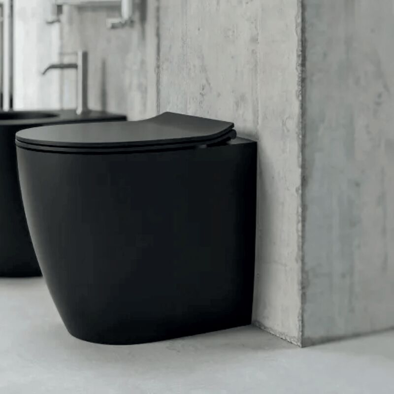 immagine 0 del prodotto wc a terra senza brida ercos kite nero opaco