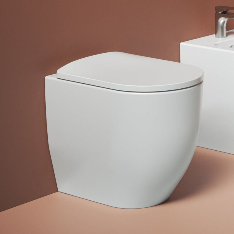 foto del prodotto wc a terra senza brida the artceram monet bianco lucido