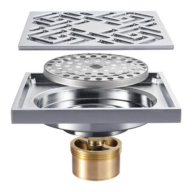 foto del prodotto wc bagno cucina, scarico a pavimento, scarico a pavimento con coperchio rimovibile, scarico doccia in rame puro