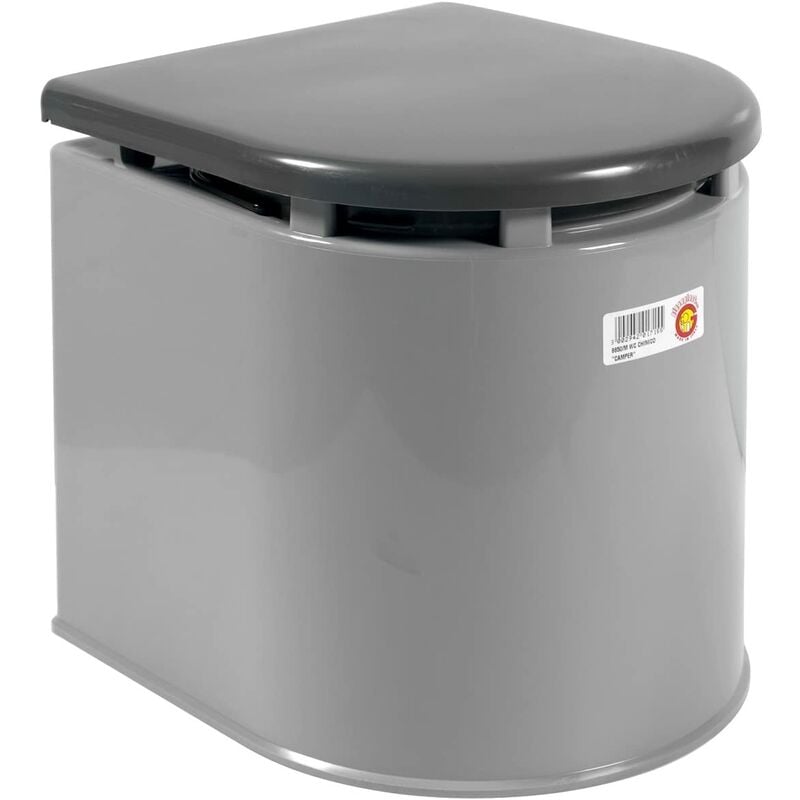 foto del prodotto wc chimico camper, 41x36x38 cm, 12 litri, portata 120 kg, grigio giganplast