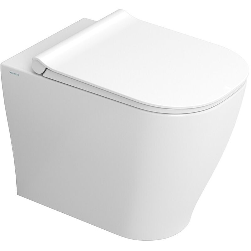 foto del prodotto wc filomuro rimless mirto con scarico traslato a pavimento o a parete