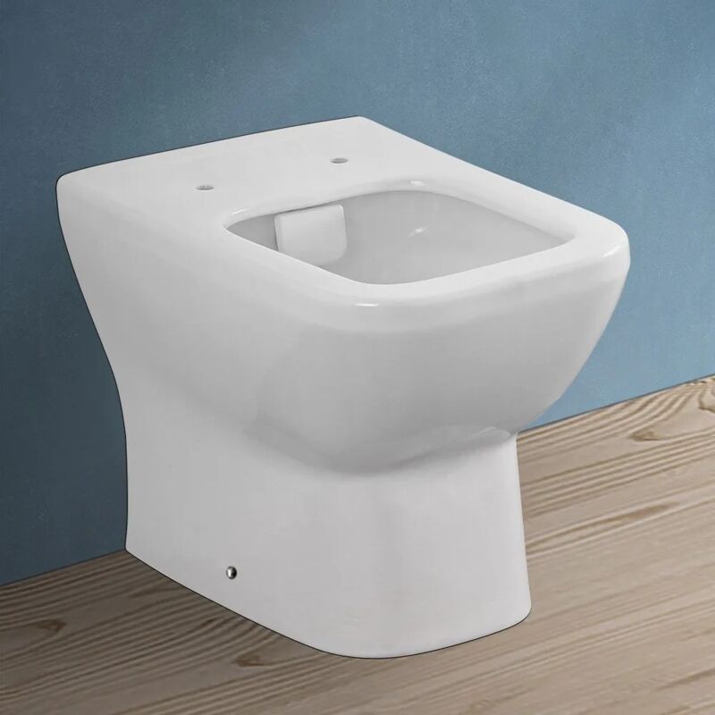 foto del prodotto wc filomuro senza brida in ceramica scarico universale square