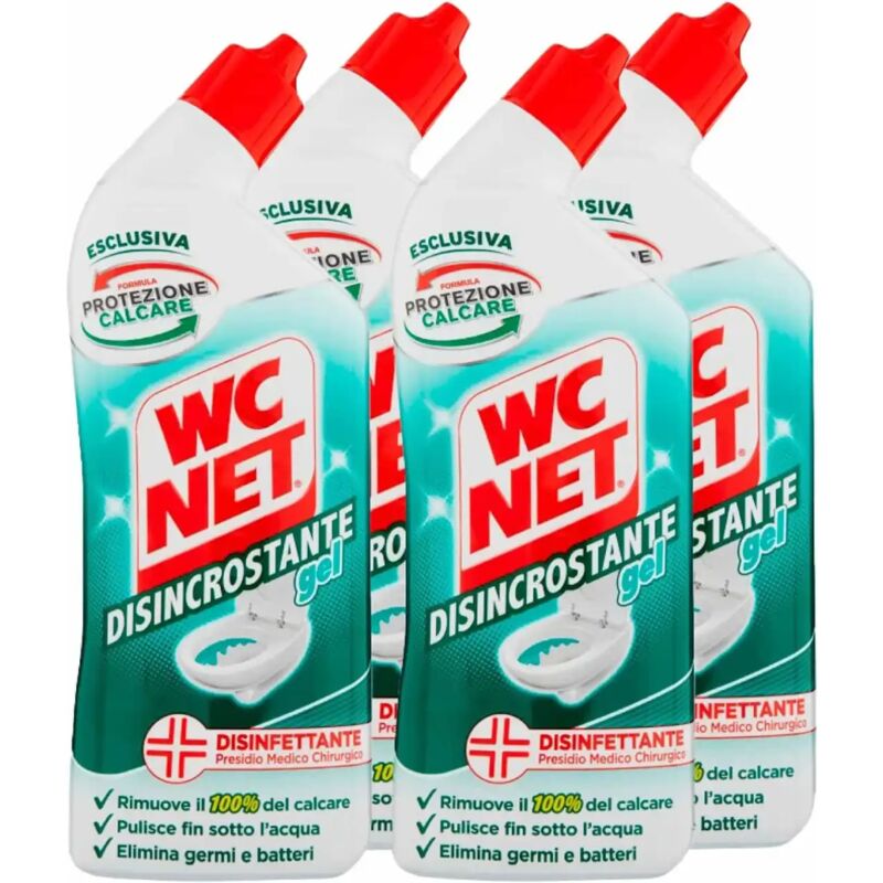 foto del prodotto wc net 4 pezzi disincrostante disinfettante gel classico wc 4x700ml 12883