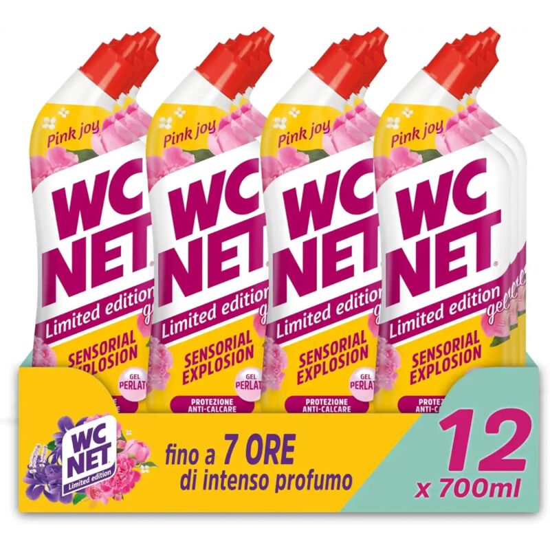 foto del prodotto wc net pink joy detergente igienizzante peonia e muschio bianco, 12 pz