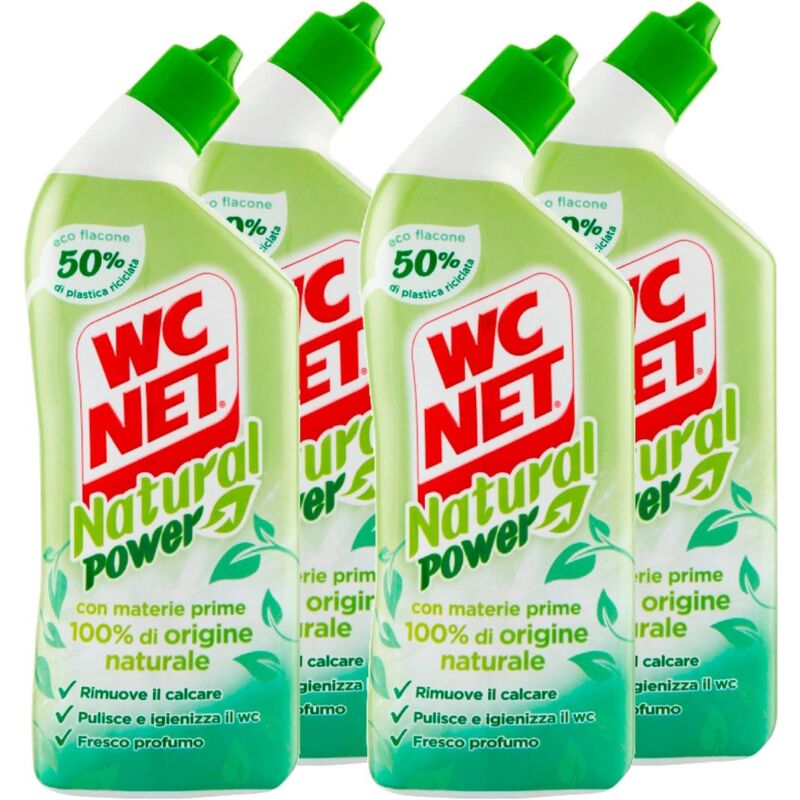 foto del prodotto wc net set 4 pz x 700 ml gel bio igiene natural power
