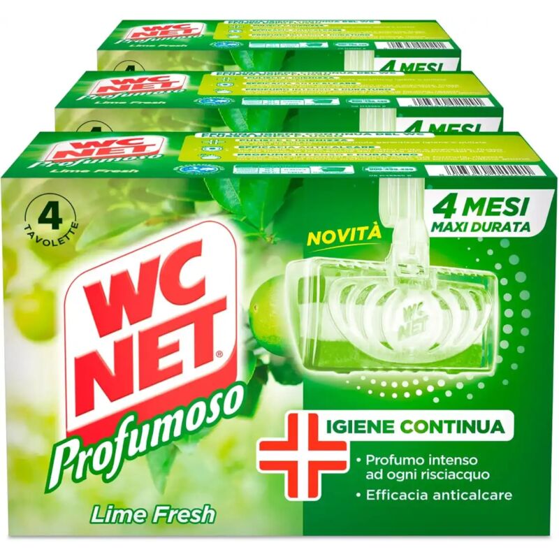 foto del prodotto wc net tavoletta profumoso 3 effect, lime fresh, 4 pezzi x 3 confezioni