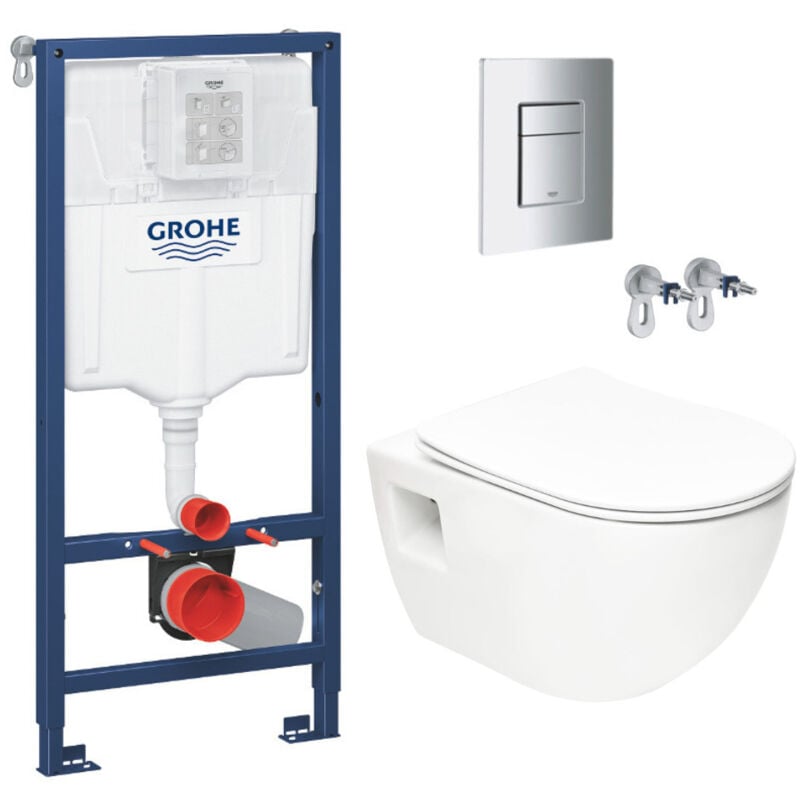 foto del prodotto wc rapid sl ad incasso wc sat senza flangia sedile softclose copertura cromata rapidsl project 1 grohe