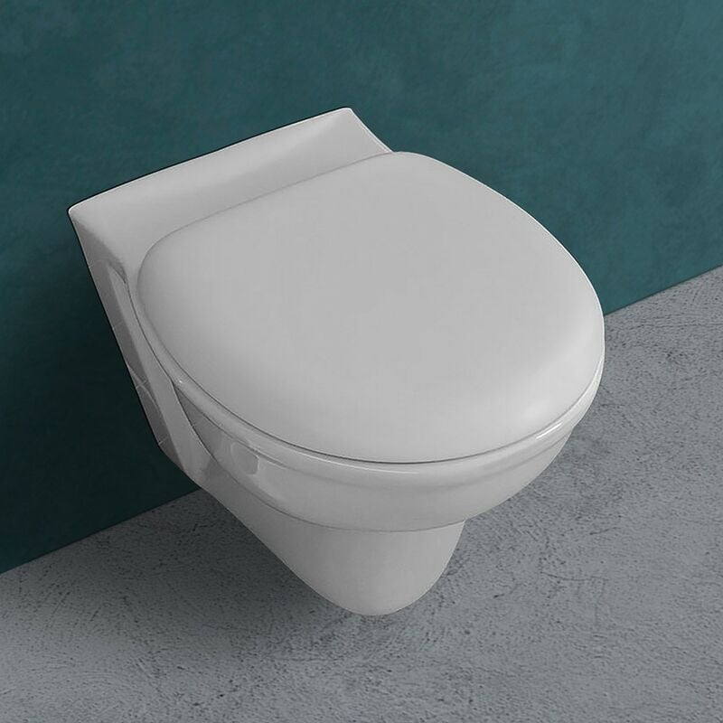 foto del prodotto wc singolo sospeso serie karla in ceramica bianca lucida