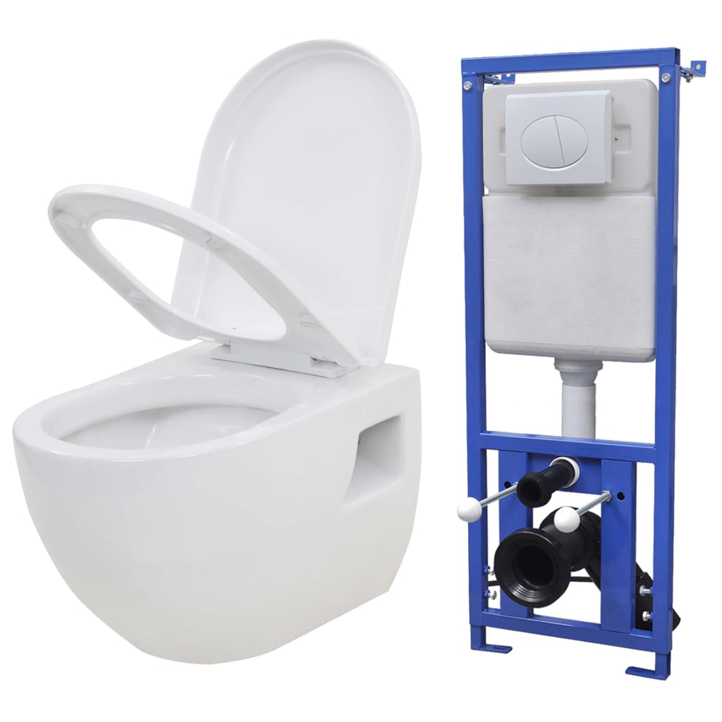 foto del prodotto wc sospeso con cassetta di scarico in ceramica bianca nascosta 02 0003570