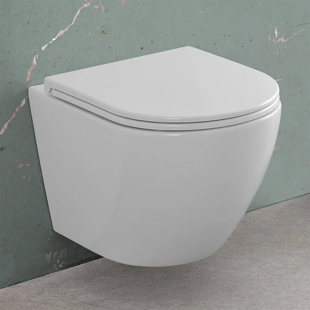 foto del prodotto wc sospeso con scarico a vortice e copriwc soft-close tao