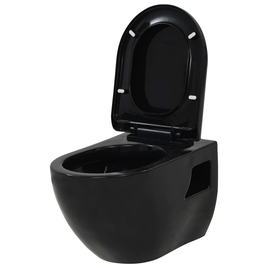 foto del prodotto wc sospeso da bagno in ceramica nero