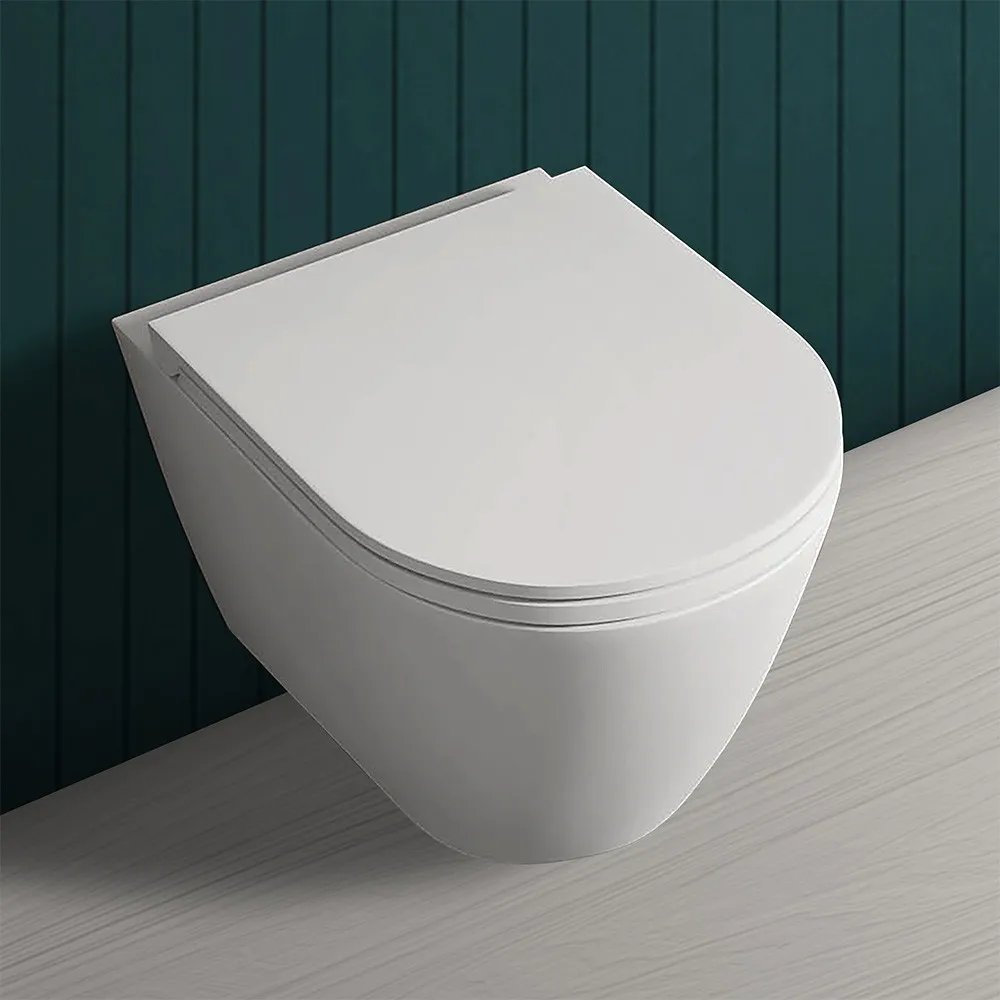 foto del prodotto wc sospeso rimfree serie feeling in ceramica con finitura bianco matt