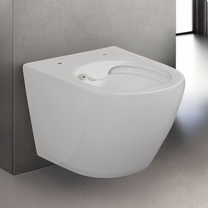 foto del prodotto wc sospeso salvaspazio rimless in ceramica lucida serie tokyo