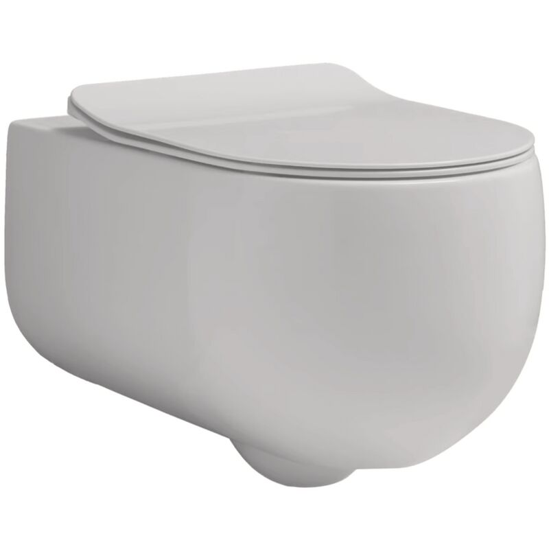 foto del prodotto wc sospeso senza brida kerasan flo 54 bianco opaco
