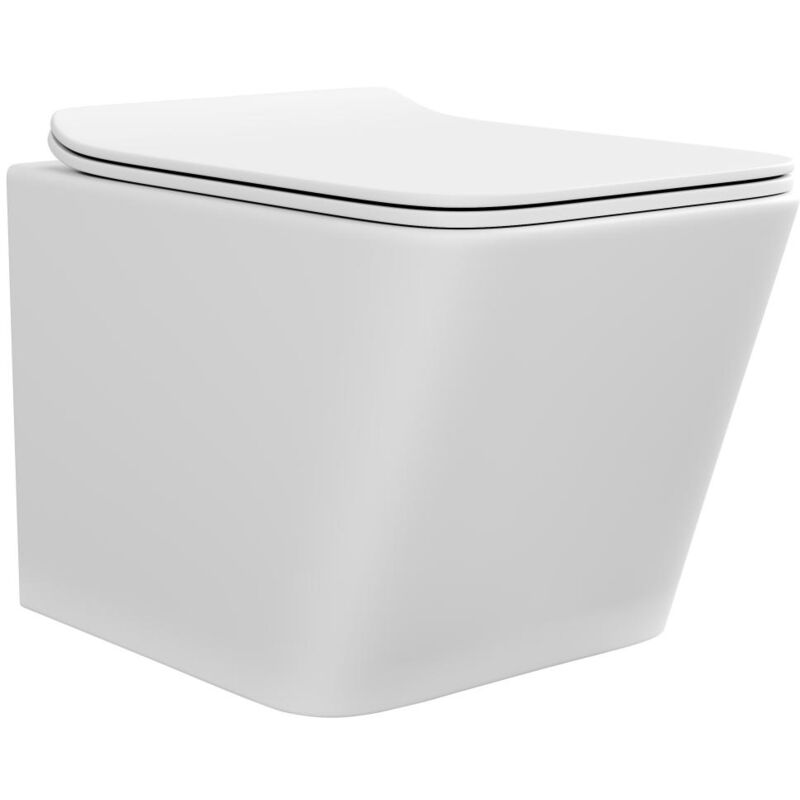 foto del prodotto wc sospeso senza flangia in ceramica bianco opaco clemona