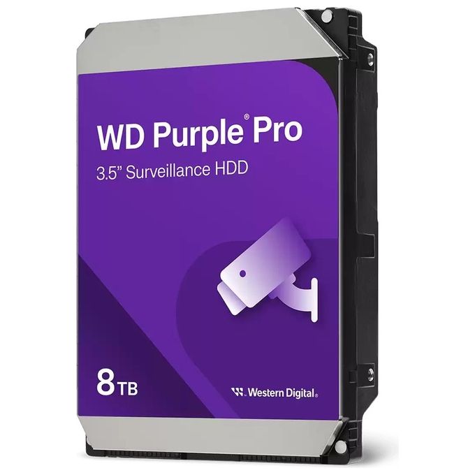 foto del prodotto wd surveillance 8tb purple pro 256mb 3,5 sata 6gb s 7200rpm