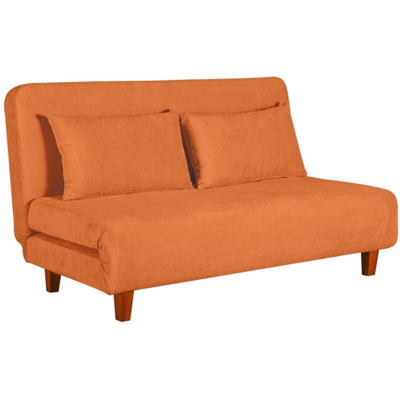 foto del prodotto we home divano letto traformabile arancione apribile a due posti basil