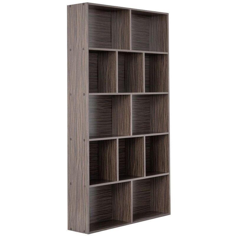 foto del prodotto we home mobile libreria moderno 180x100x25 in legno rovere scuro
