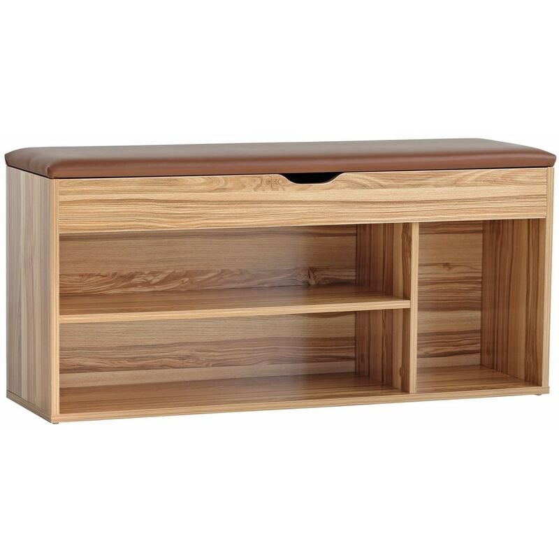 foto del prodotto we home mobiletto ingresso con scarpiera 104x49 cm in legno naturale