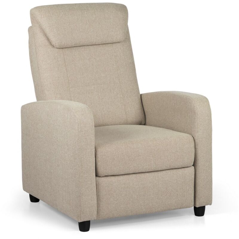 foto del prodotto we home - poltrona reclinabile manuale 77x93x103 color sabbia - marta