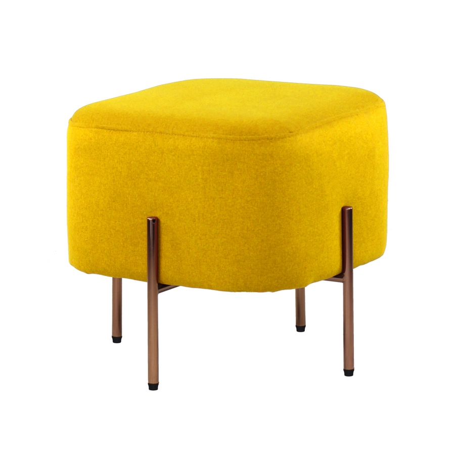 foto del prodotto we home pouf colorato ocra in tessuto kate