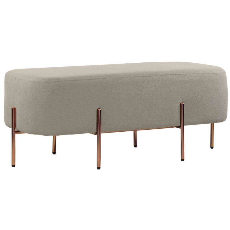 foto del prodotto we home pouf poggiapiedi rettangolare in tessuto grigio scuro kate