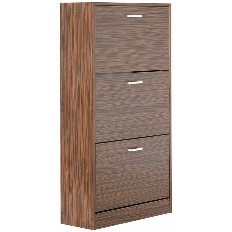 foto del prodotto we home scarpiera 3 ante 63x115 cm in legno zebrano