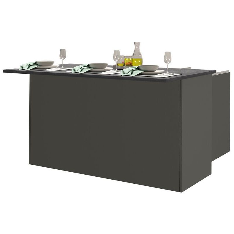 foto del prodotto web furniture isola da cucina 3 ante 155x90x90cm nautilus colore antracite report