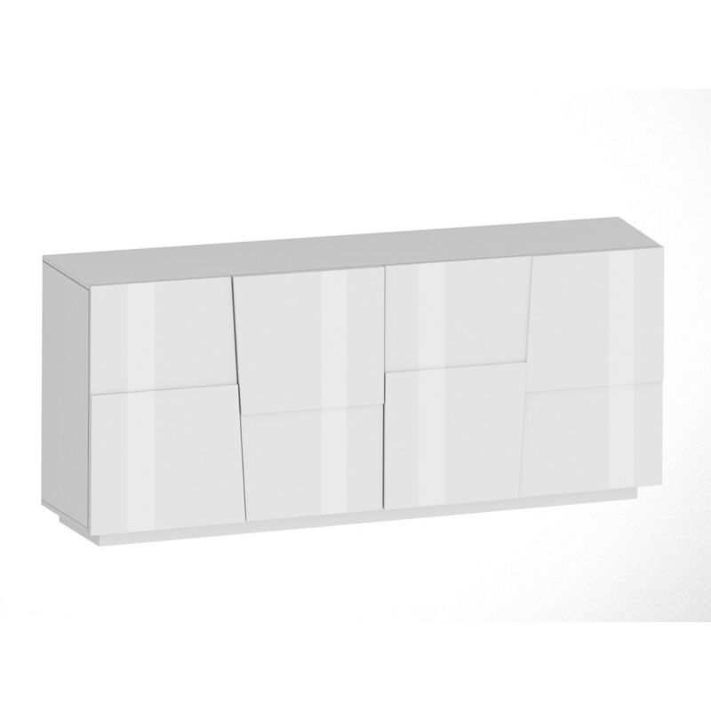 foto del prodotto web furniture madia 4 ante moderna 200x44x86cm infinity colore bianco laccato lucido