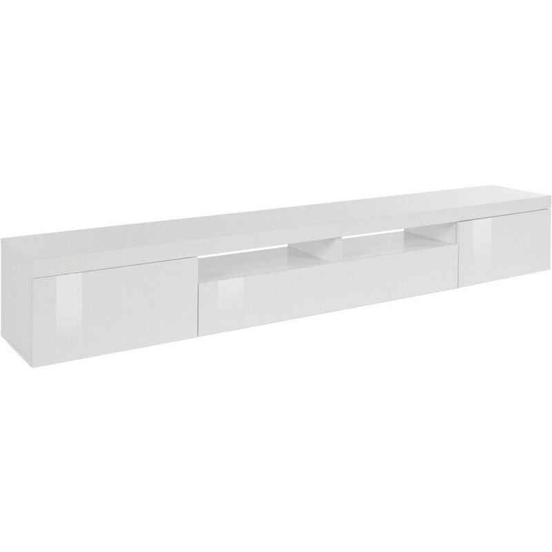 foto del prodotto web furniture mobile porta tv 2 ante con un anta 240 240x40x35cm solstice colore bianco laccato lucido