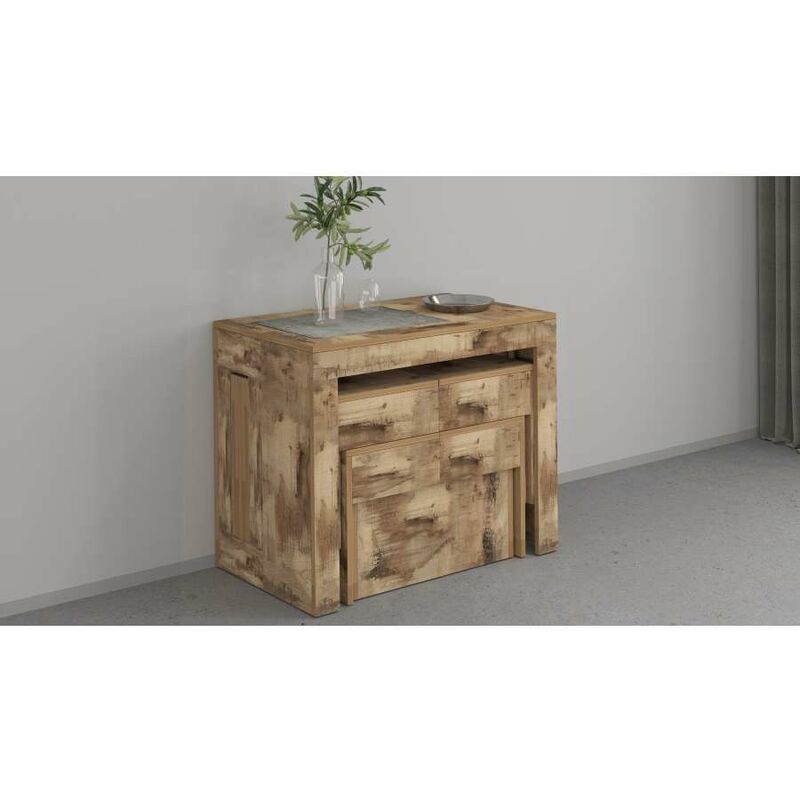 foto del prodotto web furniture panca allungabile per consolle e tavolo da pranzo 290 66x25x45cm orion colore acero pereira