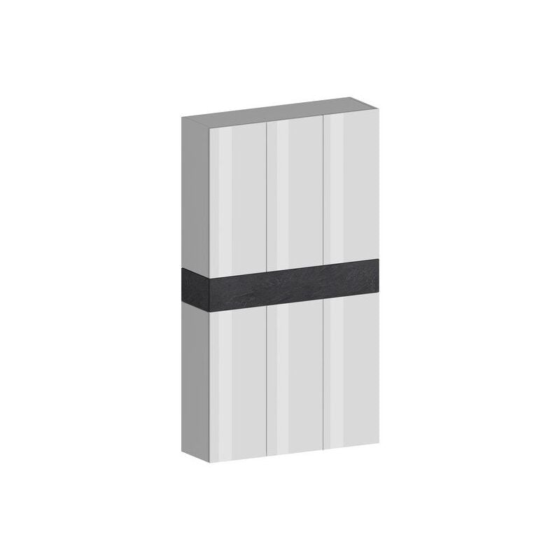 foto del prodotto web furniture scarpiera 6 ante un ripiano 114x35x200cm horizon colore bianco laccato lucido report