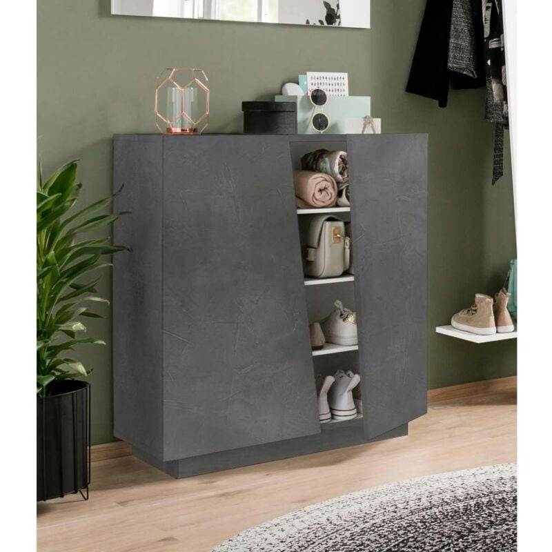 foto del prodotto web furniture scarpiera vega moderna in melaminico colore ardesia design italiano