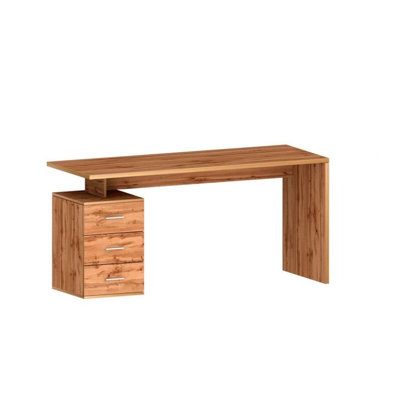 foto del prodotto web furniture scrivania da ufficio con cassettiera 3 cassetti 160x60x75cm nova colore wotan