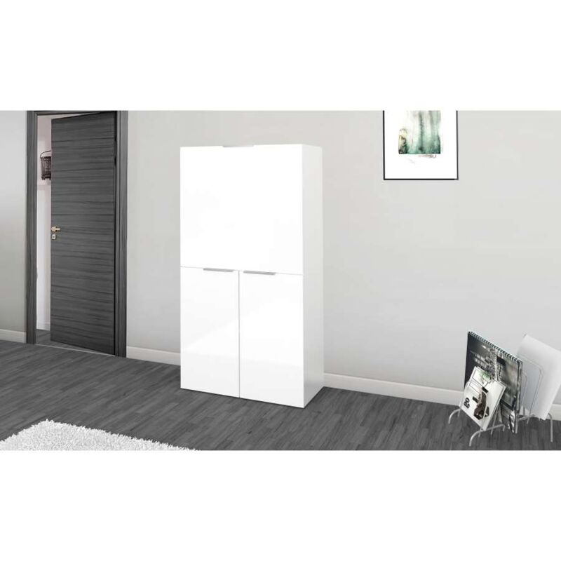 foto del prodotto web furniture scrivania dalia bianco lucido design moderno 140x70 cm