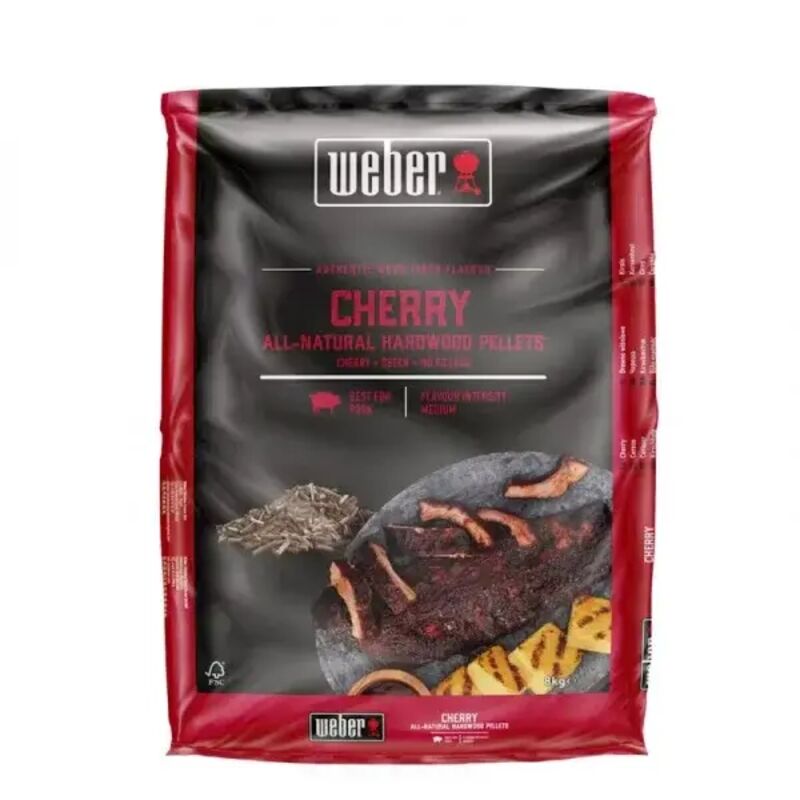 foto del prodotto weber 3401050 pellet 100 di legno di ciliegio 8 kg