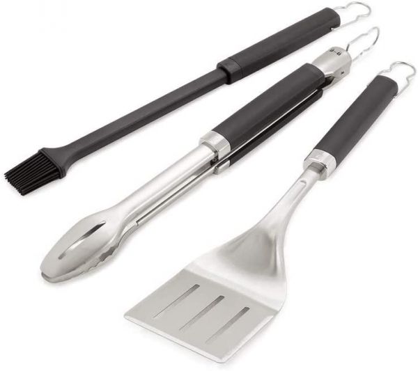 foto del prodotto weber 6764 kit 3 accessori precision include la pinza, la spatola e il pennello per condimenti