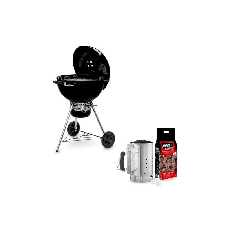 foto del prodotto weber barbecue a carbone master touch gbs e 5750 nero set ciminiera d accensione rapidfire 17631