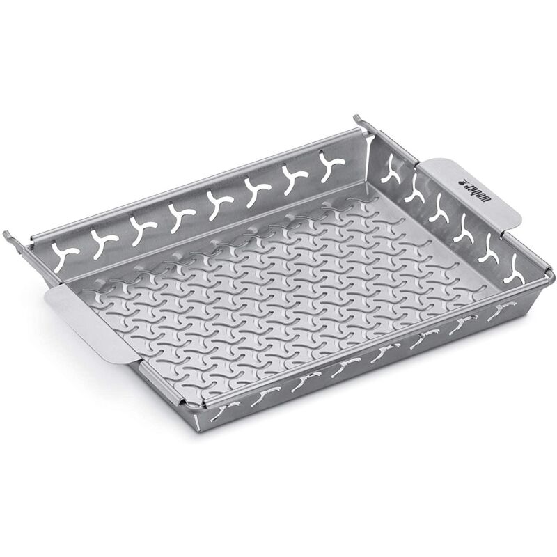 foto del prodotto weber cestino per barbecue etgs con supporto, acciaio inox