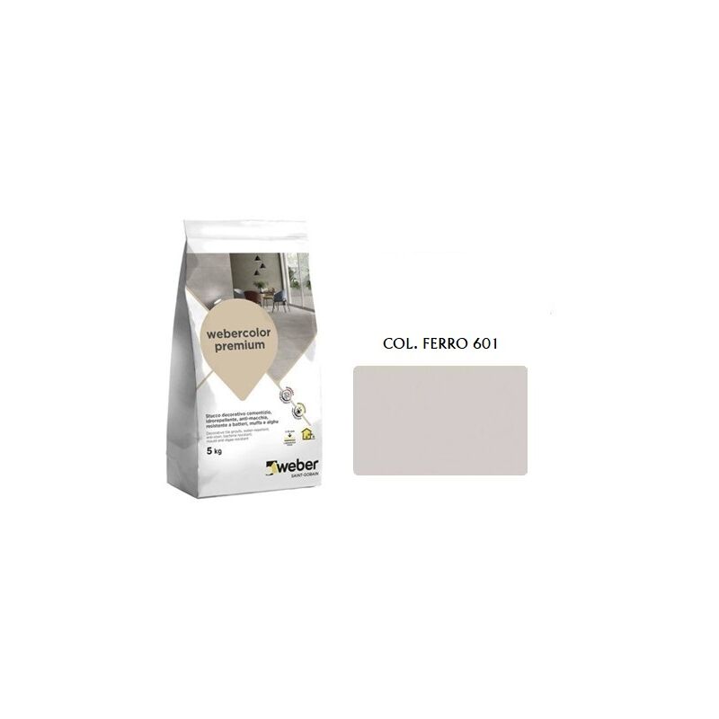 foto del prodotto weber color premium stucco col. ferro 601 kg.5