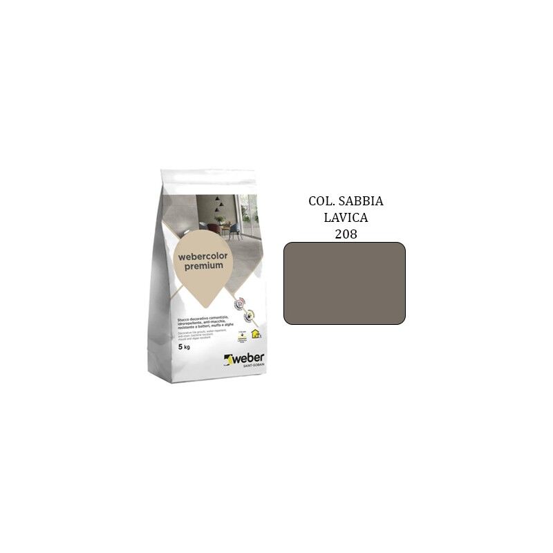 foto del prodotto weber color premium stucco col. sabbia lavica 208 kg.5