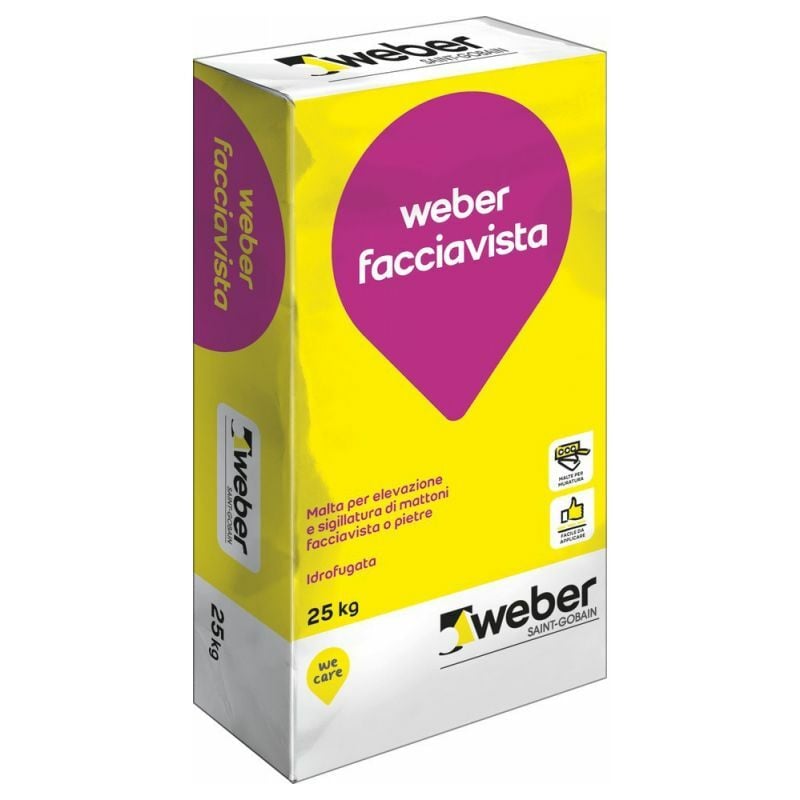 foto del prodotto weber facciavista malta idrofugata grigio cemento sacco kg 25