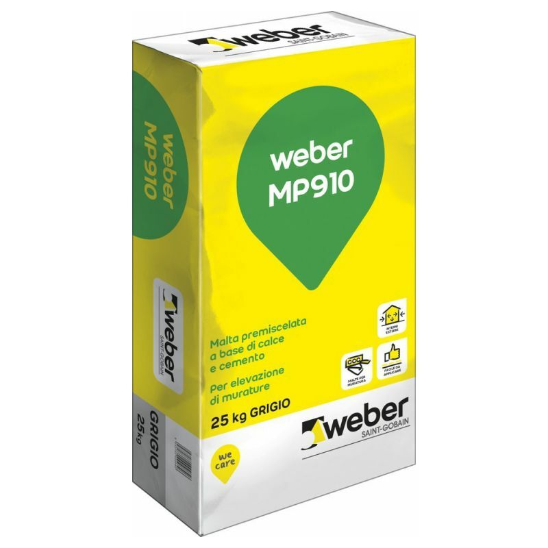 foto del prodotto weber mp910 malta premiscelata grigio sacco kg 25