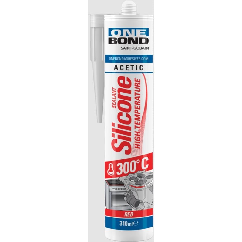 foto del prodotto weber saint gobain - silicone alte temperature rosso 310ml resistenza fino a 300 c