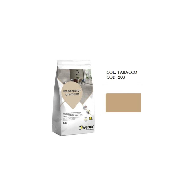 foto del prodotto weber saint gobain weber color premium stucco col. tabacco 203 kg.5