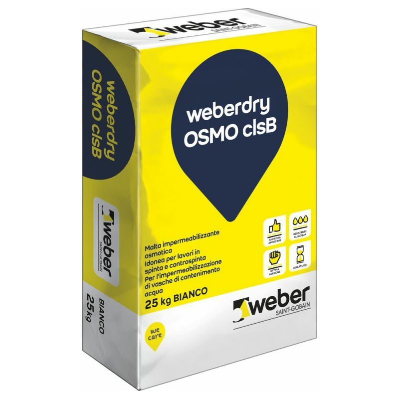 foto del prodotto weber saint gobain weberdry osmo clsb malta impermeabilizzante bianco sacco kg 25