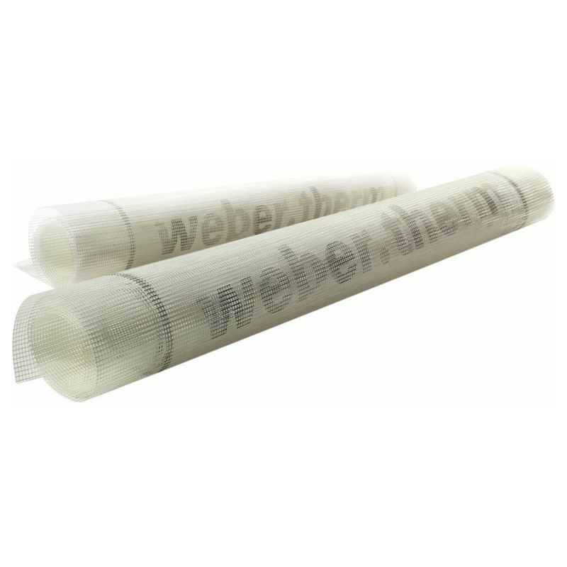 foto del prodotto weber saint gobain webertherm re160 rete in fibra di vetro bianco rotolo 50x1 mt