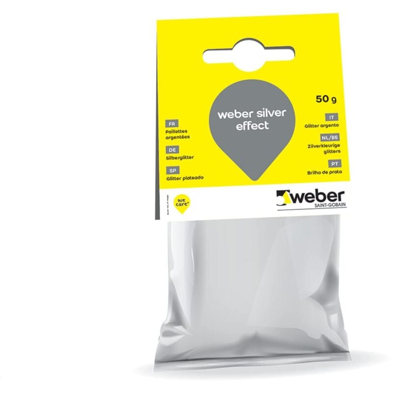 foto del prodotto weber weber silver effect guarnizione piastrellata effetto glitterato argentato, 50 g