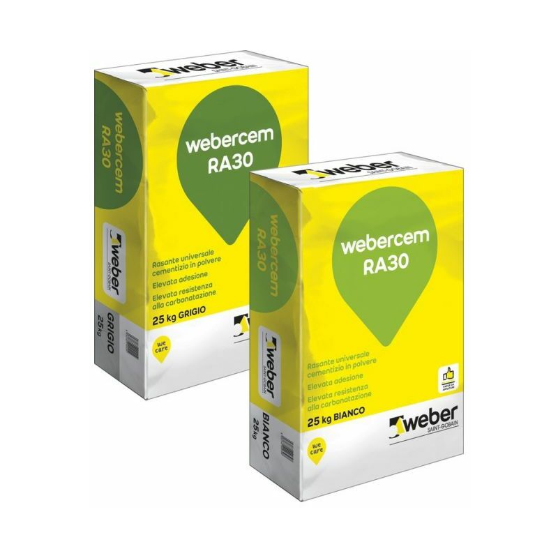 foto del prodotto webercem ra30 rasante cementizio bianco sacco kg 25